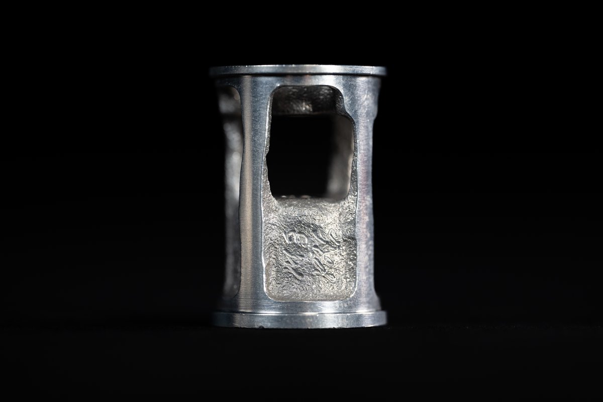 Custom machined aluminum housing with rectangular cutout windows
